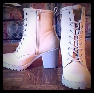 Brown leather ankle boots